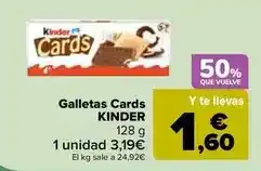 Carrefour Market Kinder - galletas cards oferta