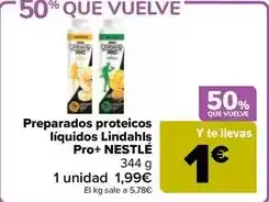 Carrefour Market Nestlé - preparados proteicos líquidos lindahls oferta