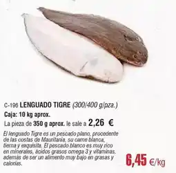 Abordo Blanco - lenguado tigre oferta