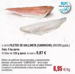 Abordo Roca - filetes de gallineta oferta