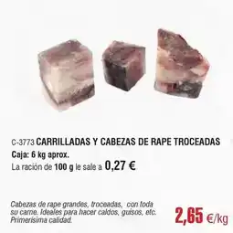 Abordo Carrilladas y cabezas de rape troceadas oferta