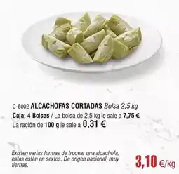 Abordo Origen - alcachofas cortadas oferta