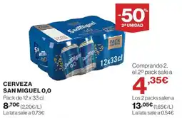 Supercor SAN MIGUEL Cerveza 0,0 oferta