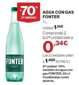 Supercor FONTER Agua con gas oferta