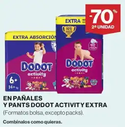 Supercor DODOT En pañales y pants activity extra oferta