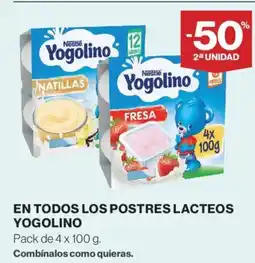 Supercor NESTLE Yogolino en todos los postres lacteos oferta