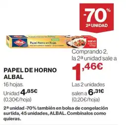 Supercor ALBAL Papel de horno oferta
