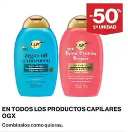 Supercor OGX En todos los productos capilares oferta