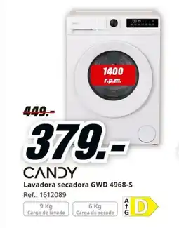 MediaMarkt CANDY Lavadora secadora GWD 4968-S oferta