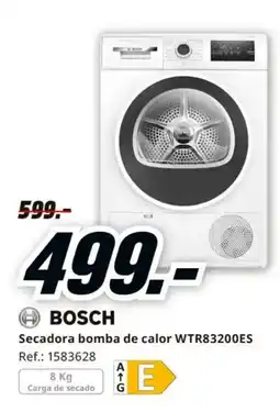 MediaMarkt BOSCH Secadora bomba de calor WTR83200ES oferta