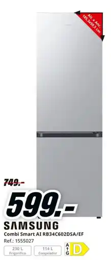 MediaMarkt SAMSUNG Combi Smart AI RB34C602DSA/EF oferta