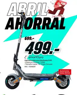 MediaMarkt SMARTGYRO Patinete eléctrico Rockway EVO oferta