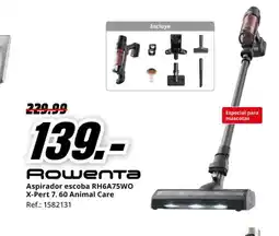 MediaMarkt ROWENTA Aspirador escoba RH6A75WO X-Pert 7. 60 Animal Care oferta