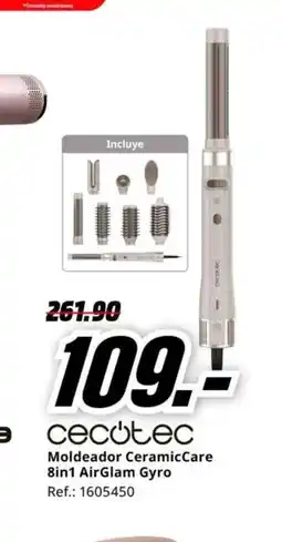 MediaMarkt CECOTEC Moldeador CeramicCare 8in1 AirGlam Gyro oferta