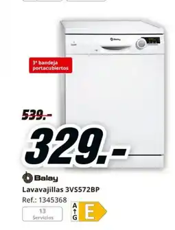 MediaMarkt BALAY Lavavajillas 3VS572BP oferta