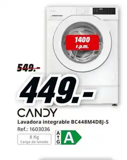 MediaMarkt CANDY Lavadora integrable BC448M4D8J-S oferta