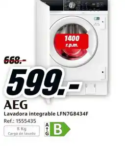 MediaMarkt AEG Lavadora integrable LFN7G8434F oferta