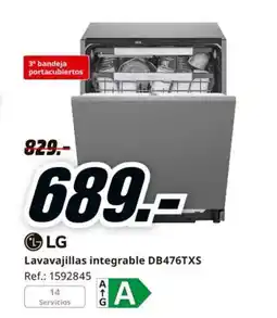 MediaMarkt LG Lavavajillas integrable DB476TXS oferta