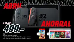MediaMarkt Consola Nintendo Switch 2 + Juego Mario Kart World (Digital) + 1 Juego a escoger oferta