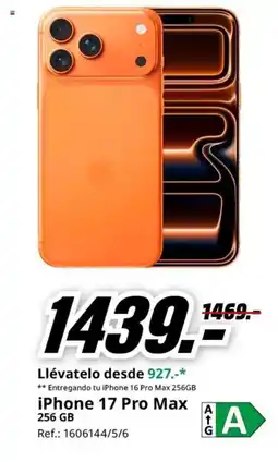 MediaMarkt iPhone 17 Pro Max oferta