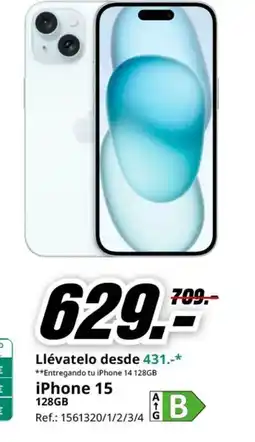 MediaMarkt iPhone 15 oferta