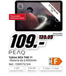 MediaMarkt PEAQ Tablet MIA TAB 11 oferta