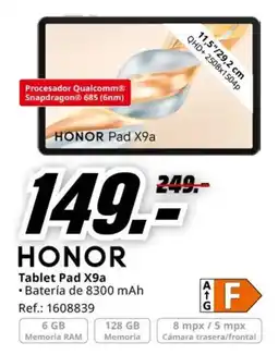MediaMarkt HONOR Tablet Pad X9a oferta