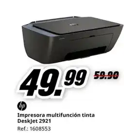 MediaMarkt HP Impresora multifunción tinta DeskJet 2921 oferta