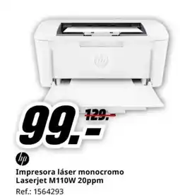 MediaMarkt HP Impresora láser monocromo Laserjet M110W 20ppm oferta