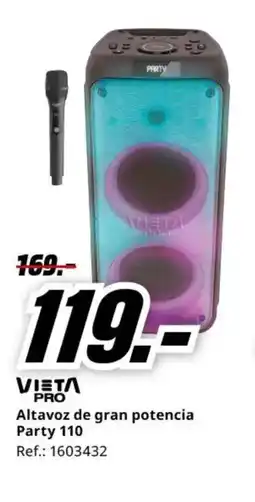 MediaMarkt VIETA PRO Altavoz de gran potencia Party 110 oferta