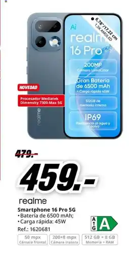 MediaMarkt REALME Smartphone 16 Pro 5G oferta