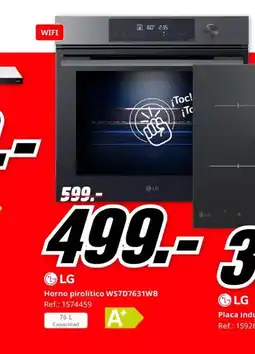 MediaMarkt LG Horno pirolítico WS7D7631WB oferta