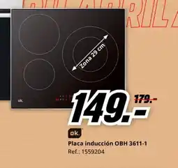 MediaMarkt Placa inducción OBH 3611-1 oferta
