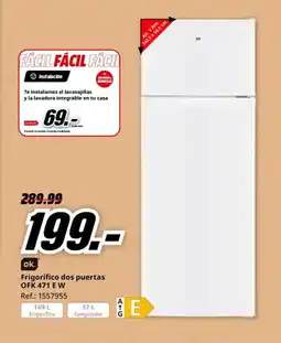 MediaMarkt Frigorífico dos puertas OFK 471 E W oferta