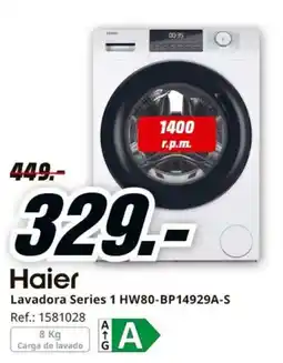 MediaMarkt HAIER Lavadora Series 1 HW80-BP14929A-S oferta