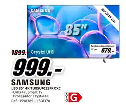 MediaMarkt SAMSUNG LED 85" 4K TU85U7025FKXXC oferta