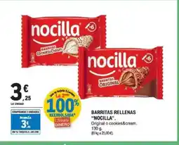 E.Leclerc NOCILLA Barritas rellenas oferta