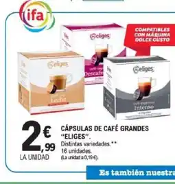 E.Leclerc ELIGES Cápsulas de café grandes oferta