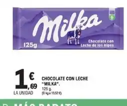 E.Leclerc MILKA Chocolate con leche oferta
