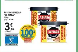 E.Leclerc LA PIARA Paté tapa negra oferta