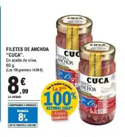 E.Leclerc CUCA Filetes de anchoa oferta