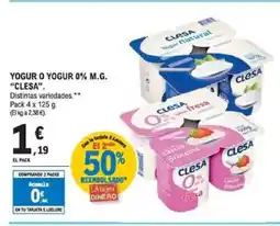 E.Leclerc CLESA Yoguro yogur 0% m.g. oferta
