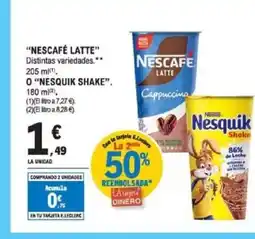 E.Leclerc NESCAFÉ LATTE O NESQUIK oferta