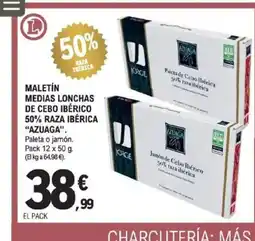 E.Leclerc AZUAGA Maletín medias lonchas de cebo ibérico 50% raza ibérica oferta