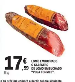 E.Leclerc VEGA TORMES Lomo embuchado o cabecero de lomo embuchado oferta