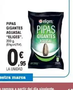 E.Leclerc ELIGES Pipas gigantes aguasal oferta