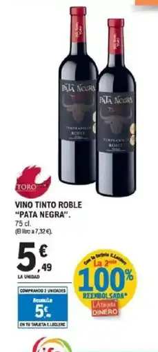 E.Leclerc PATA NEGRA Vino tinto roble oferta