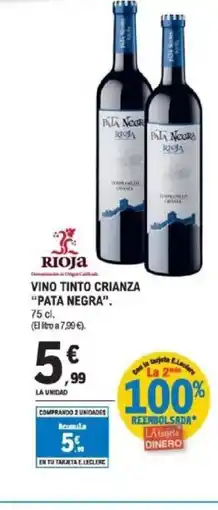 E.Leclerc PATA NEGRA Vino tinto crianza oferta
