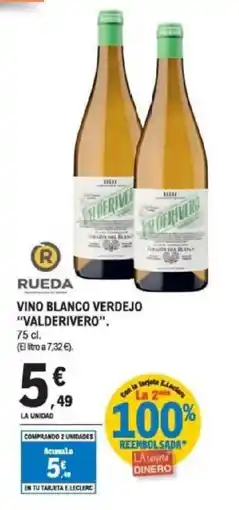 E.Leclerc VALDERIVERO Vino blanco verdejo oferta