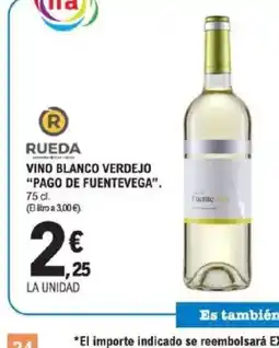 E.Leclerc PAGO DE FUENTEVEGA ino blanco verdejo oferta